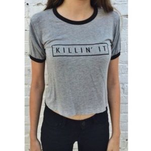 Brandy Melville Killin It Crop Top